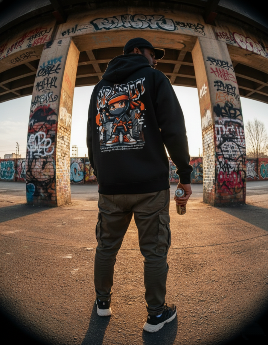 Unisex Oversized Graffiti Hoodie