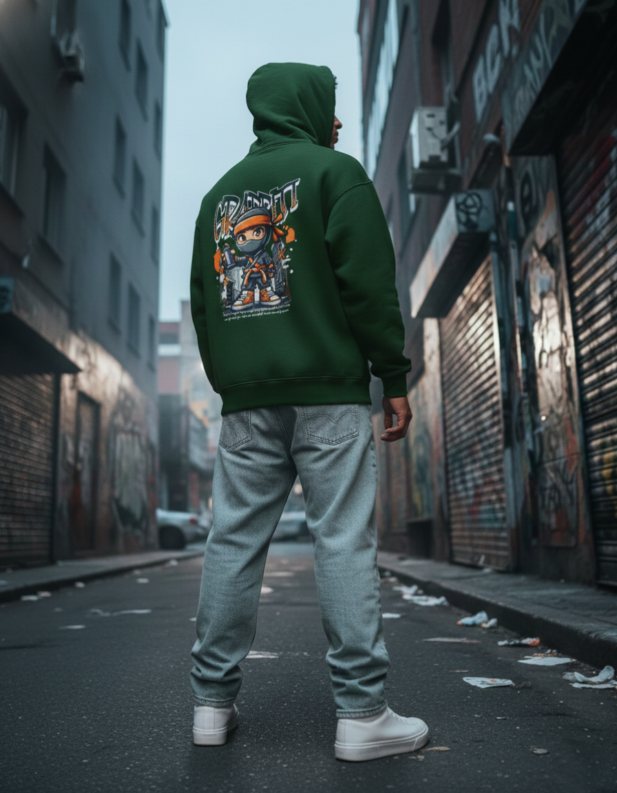 Unisex Oversized Graffiti Hoodie