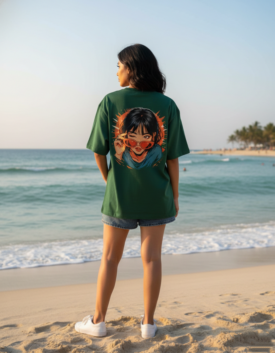 Unisex Oversized Cute Girl T-Shirt