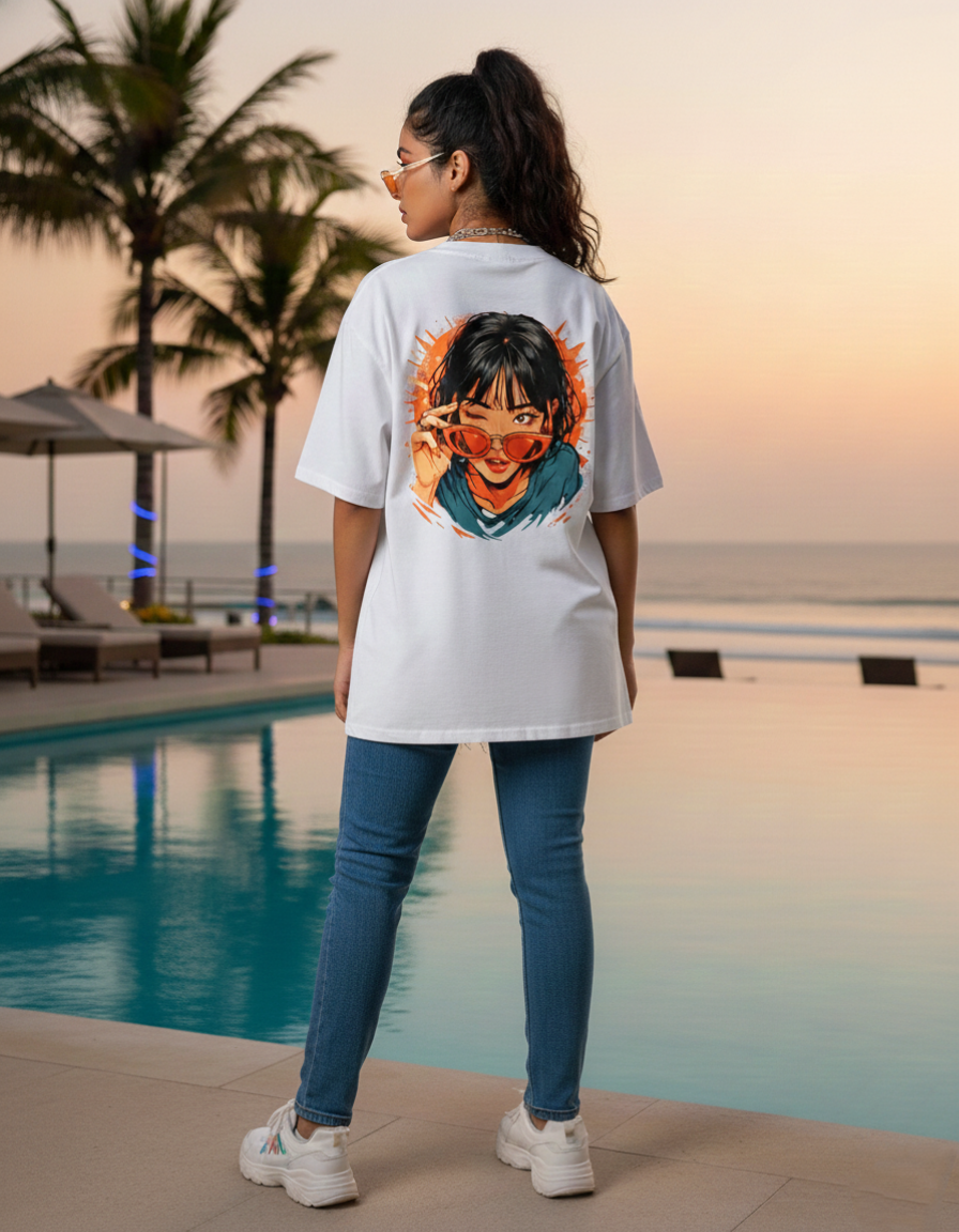 Unisex Oversized Cute Girl T-Shirt