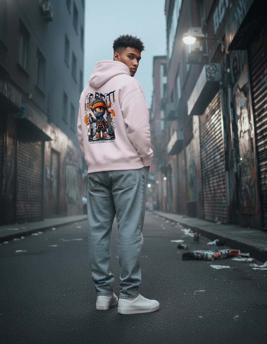 Unisex Oversized Graffiti Hoodie