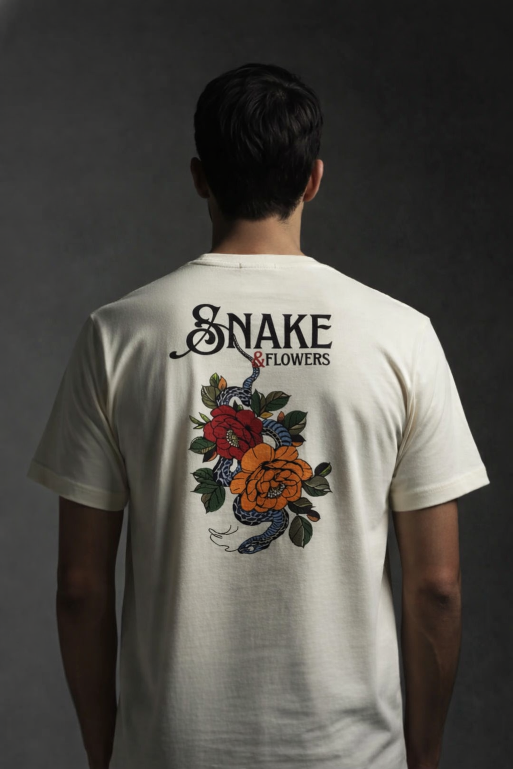 Unisex Snake& Flowers T-Shirt
