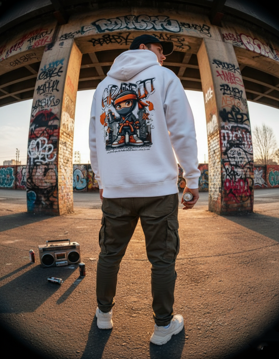 Unisex Oversized Graffiti Hoodie