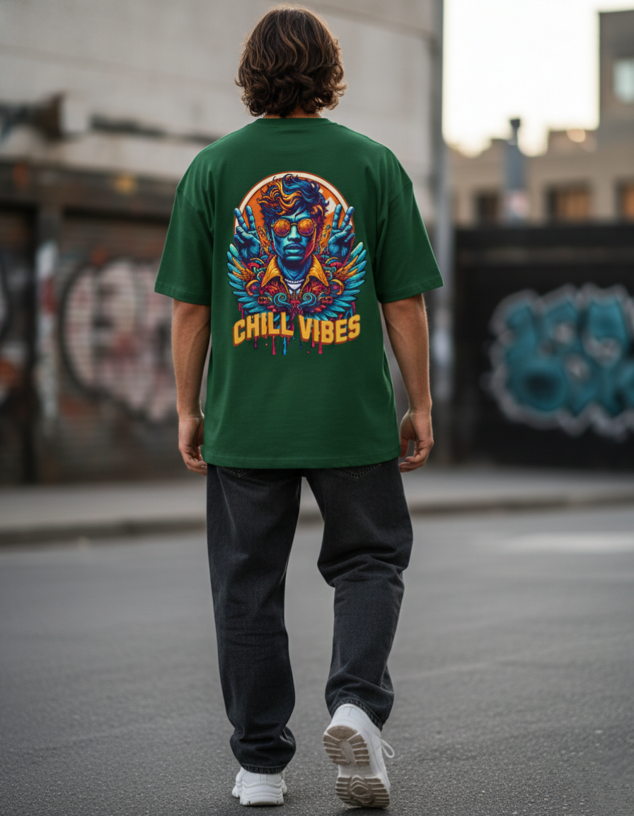 Unisex Terry Chill vibes Tee(260GSM)