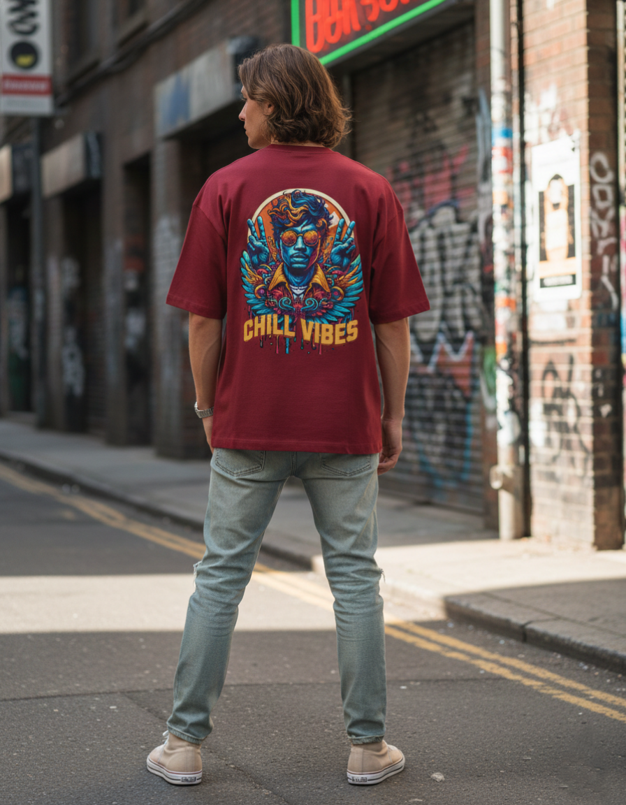 Unisex Terry Chill vibes Tee(260GSM)