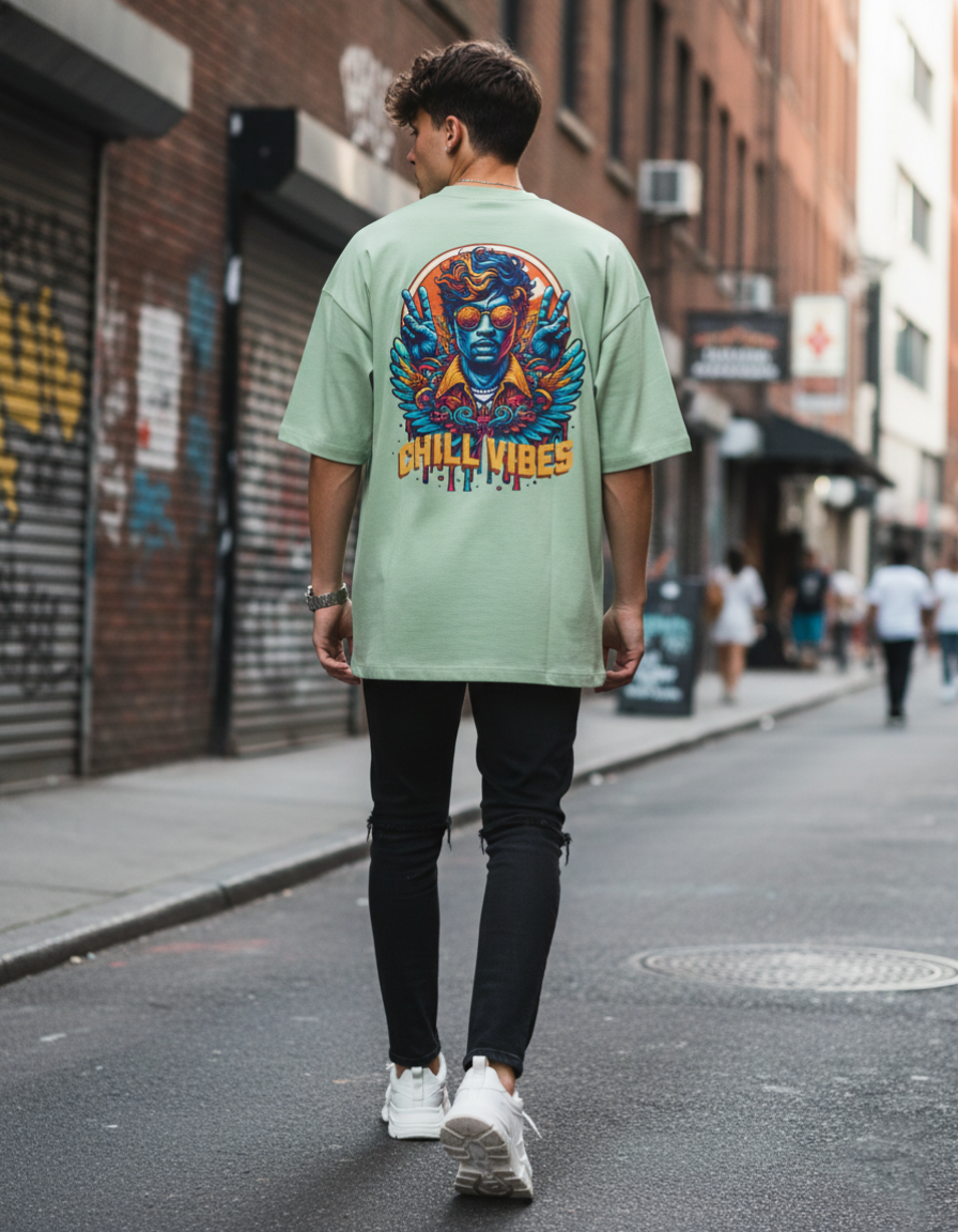 Unisex Terry Chill vibes Tee(260GSM)