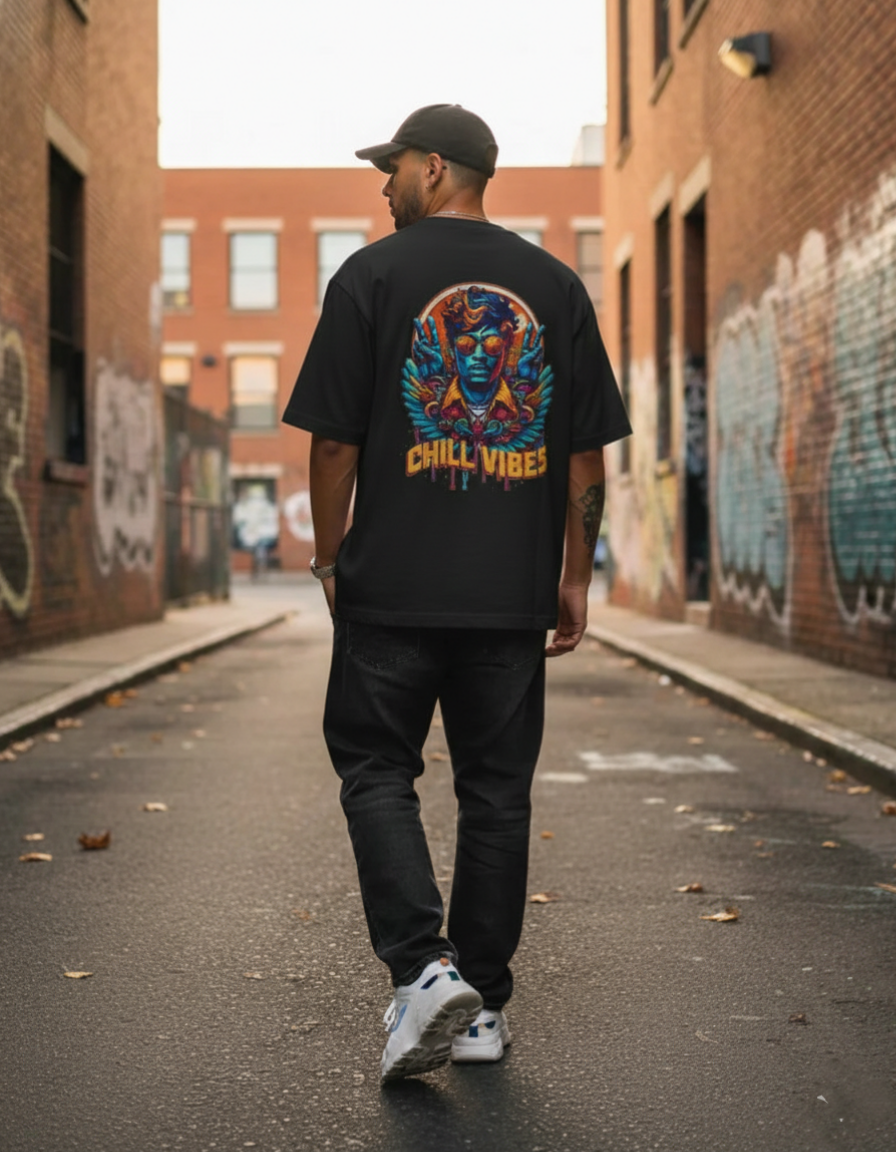 Unisex Terry Chill vibes Tee(260GSM)