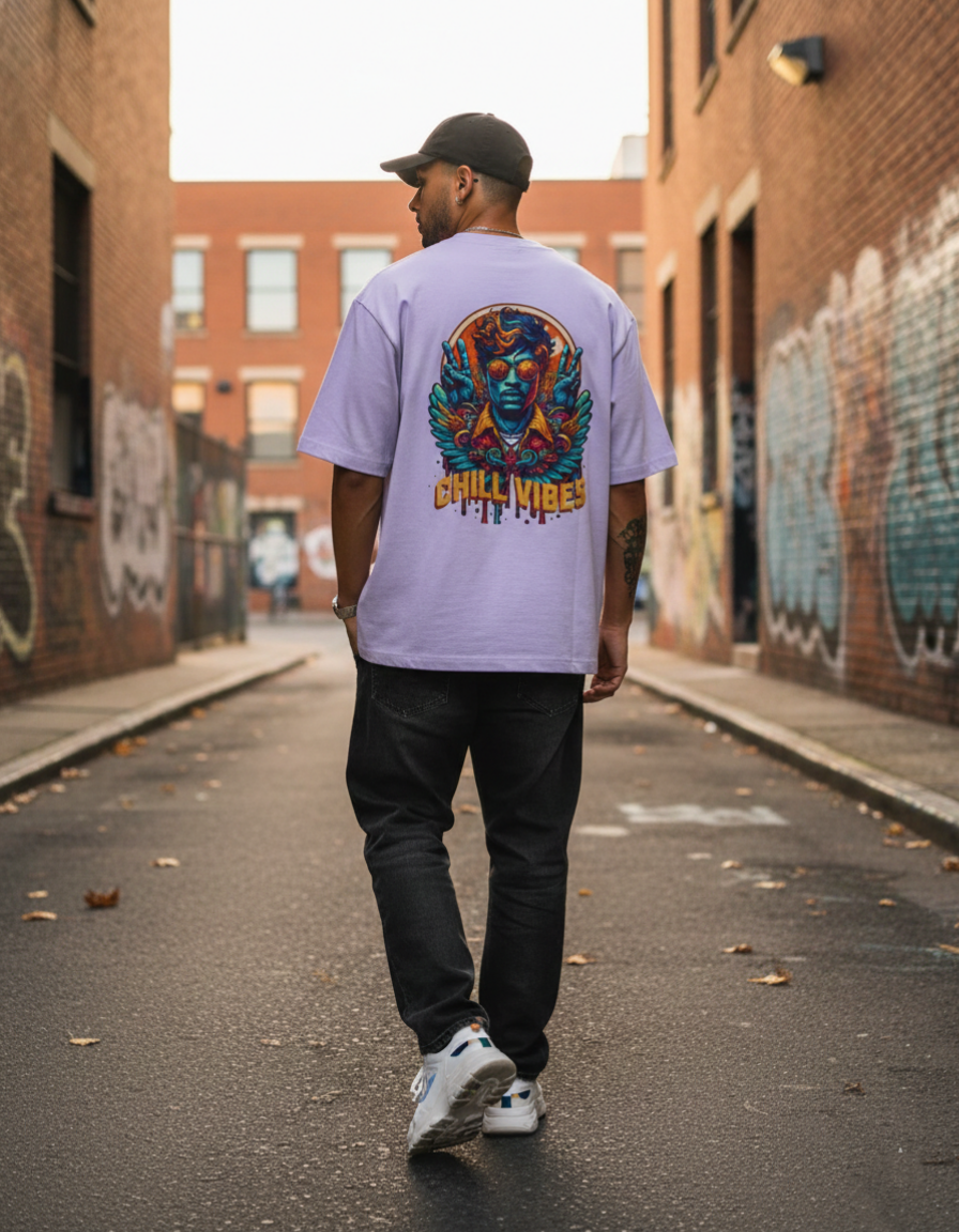 Unisex Terry Chill vibes Tee(260GSM)