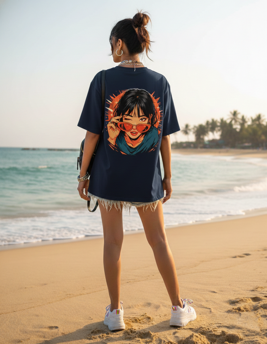 Unisex Oversized Cute Girl T-Shirt