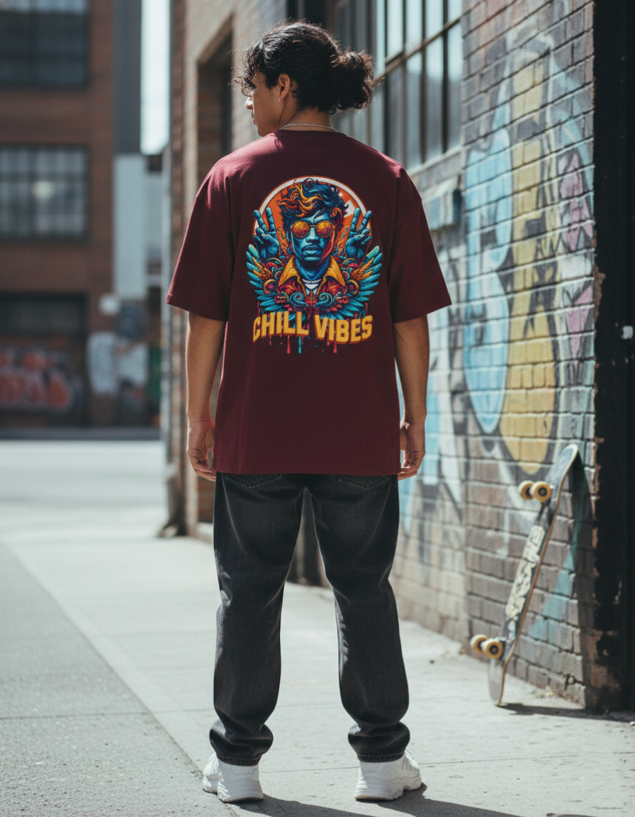 Unisex Terry Chill vibes Tee(260GSM)