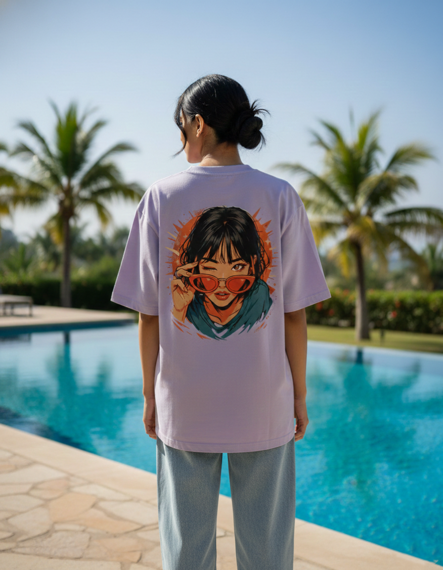 Unisex Oversized Cute Girl T-Shirt