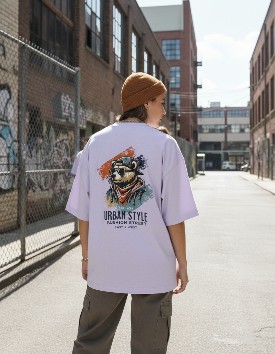 Unisex Oversized Urban Bear T-Shirt