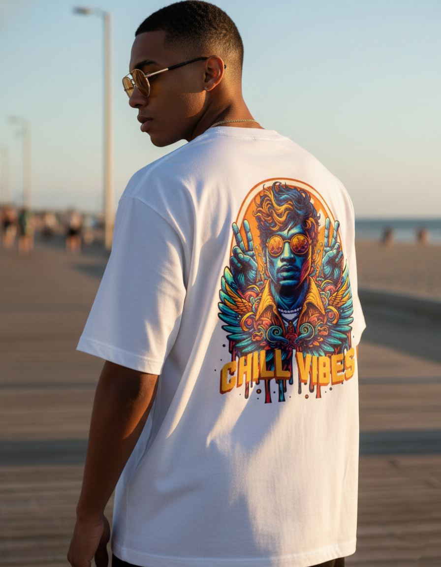 Unisex Terry Chill vibes Tee(260GSM)