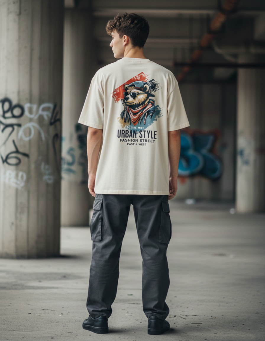 Unisex Oversized Urban Bear T-Shirt