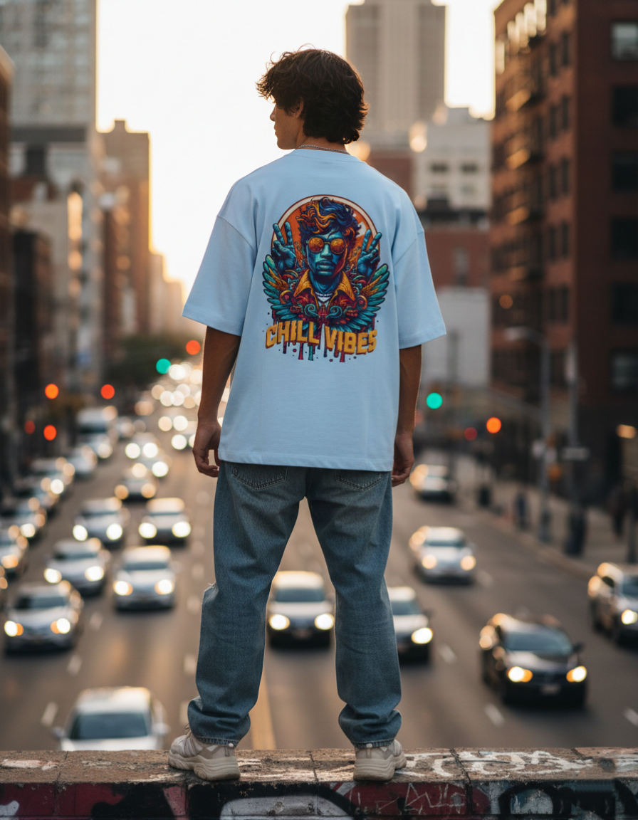 Unisex Terry Chill vibes Tee(260GSM)